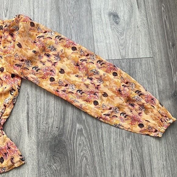 WALTER BAKER Myka Blouse Size Small Orange Floral Cottagecote Boho Coquette NWT - Picture 7 of 12